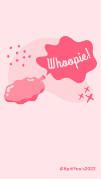 Whoopie April Fools Facebook story Image Preview