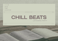 Minimal Chill Music Listening Party Postcard Image Preview