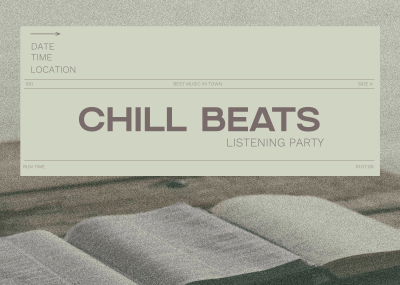 Minimal Chill Music Listening Party Postcard Image Preview