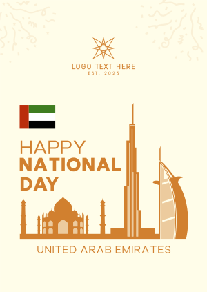 UAE National Day Landmarks Poster Image Preview