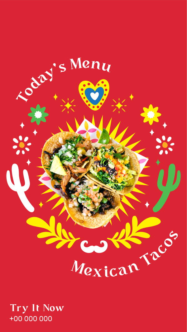 Mexican Taco Instagram Story Design Image Preview