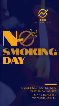 Sleek Non Smoking Day Instagram Story Design