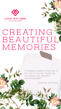 Beautiful Wedding Memories YouTube Short Design
