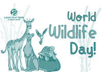 World Wildlife Conservation Postcard Design