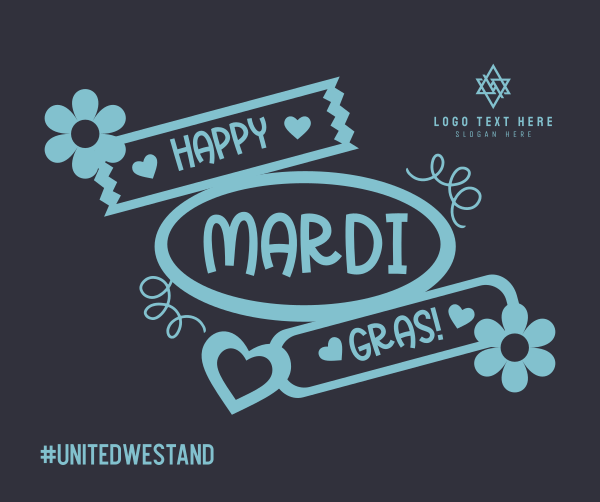 Mardi Gras Flag Facebook Post Design Image Preview