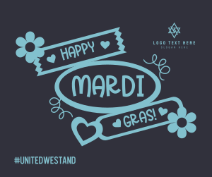 Mardi Gras Flag Facebook post Image Preview