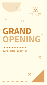 Geometric Shapes Grand Opening Facebook Story Design