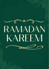 Ornamental Ramadan Greeting Poster Image Preview