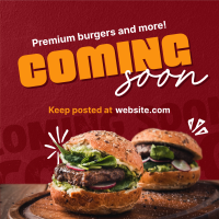 Burgers & More Coming Soon Instagram post Image Preview