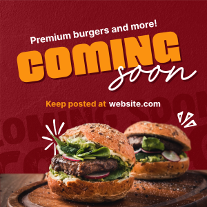 Burgers & More Coming Soon Instagram post Image Preview