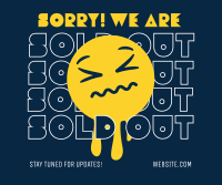 Sorry Sold Out Facebook Post Design