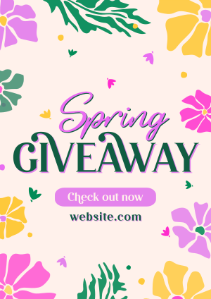 Spring Giveaway Flowers Flyer Image Preview