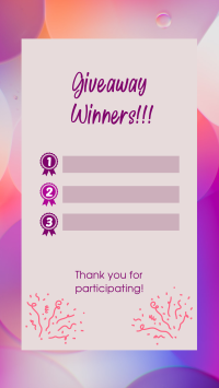 Aesthetic Giveaway Winners Facebook story Image Preview