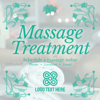 Art Nouveau Massage Treatment Instagram Post Design