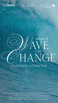 Wave Change Ocean Day TikTok Video Design