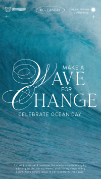 Wave Change Ocean Day TikTok Video Image Preview