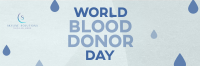 Minimalist Blood Donor Day Twitter Header Image Preview