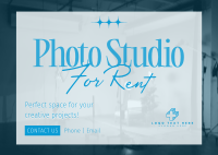 Photo Studio Rental Postcard Design