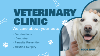 Professional Veterinarian Clinic Facebook Event Cover Image Preview