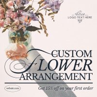 Editorial Flower Service Instagram Post Design