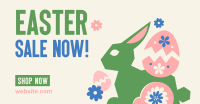 Floral Easter Bunny Sale Facebook Ad Design