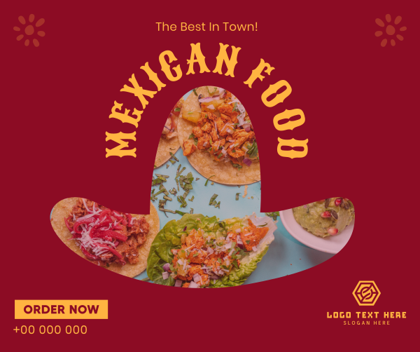 The Best In Town Taco Facebook Post Design Image Preview