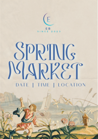 Rustic Spring Sale Poster Design