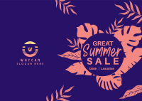 Great Summer Sale Postcard Image Preview