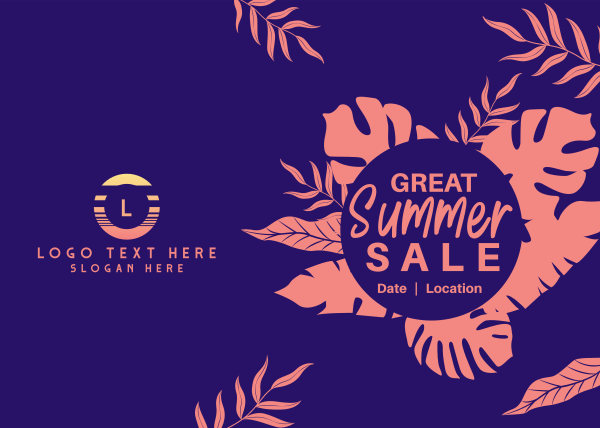 Great Summer Sale Postcard Design Image Preview