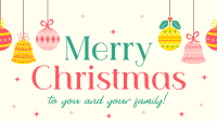 Christmas Family Greetings Facebook Event Cover Design