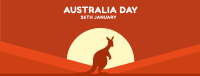 Kangaroo Silhouette Facebook cover Image Preview