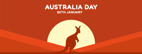 Kangaroo Silhouette Facebook Cover Design Image Preview