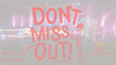 Karaoke Party Doodles Facebook event cover Image Preview