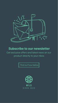 Subscribe To Newsletter Instagram Story Design