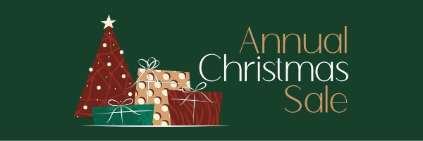 Annual Christmas Sale Twitter Header Design Image Preview
