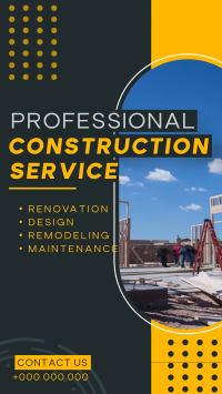 Modern Construction Service Instagram reel Image Preview