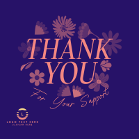 Floral Thank You Instagram post Image Preview
