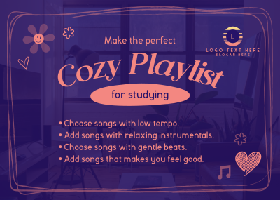 Cozy Comfy Music Postcard Image Preview