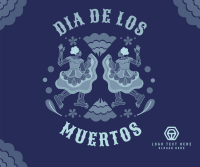 Lets Dance in Dia De Los Muertos Facebook Post Design