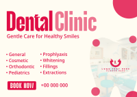Professional Dental Clinic Postcard Design