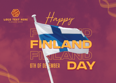 Simple Finland Indepence Day Postcard Image Preview