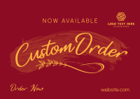 Brush Custom Order Postcard Design