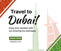 Dubai Travel Booking Facebook post Image Preview