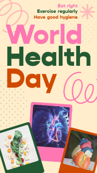 Retro World Health Day Facebook Story Design