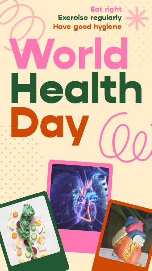 Retro World Health Day Facebook story Image Preview