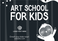 Art School for Kids Postcard Image Preview