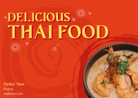 Authentic Thai Food Postcard Design