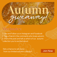 Autumn Leaves Giveaway Linkedin Post Design