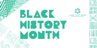 Patterned Black History Twitter post Image Preview