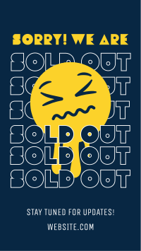 Sorry Sold Out YouTube Short Design